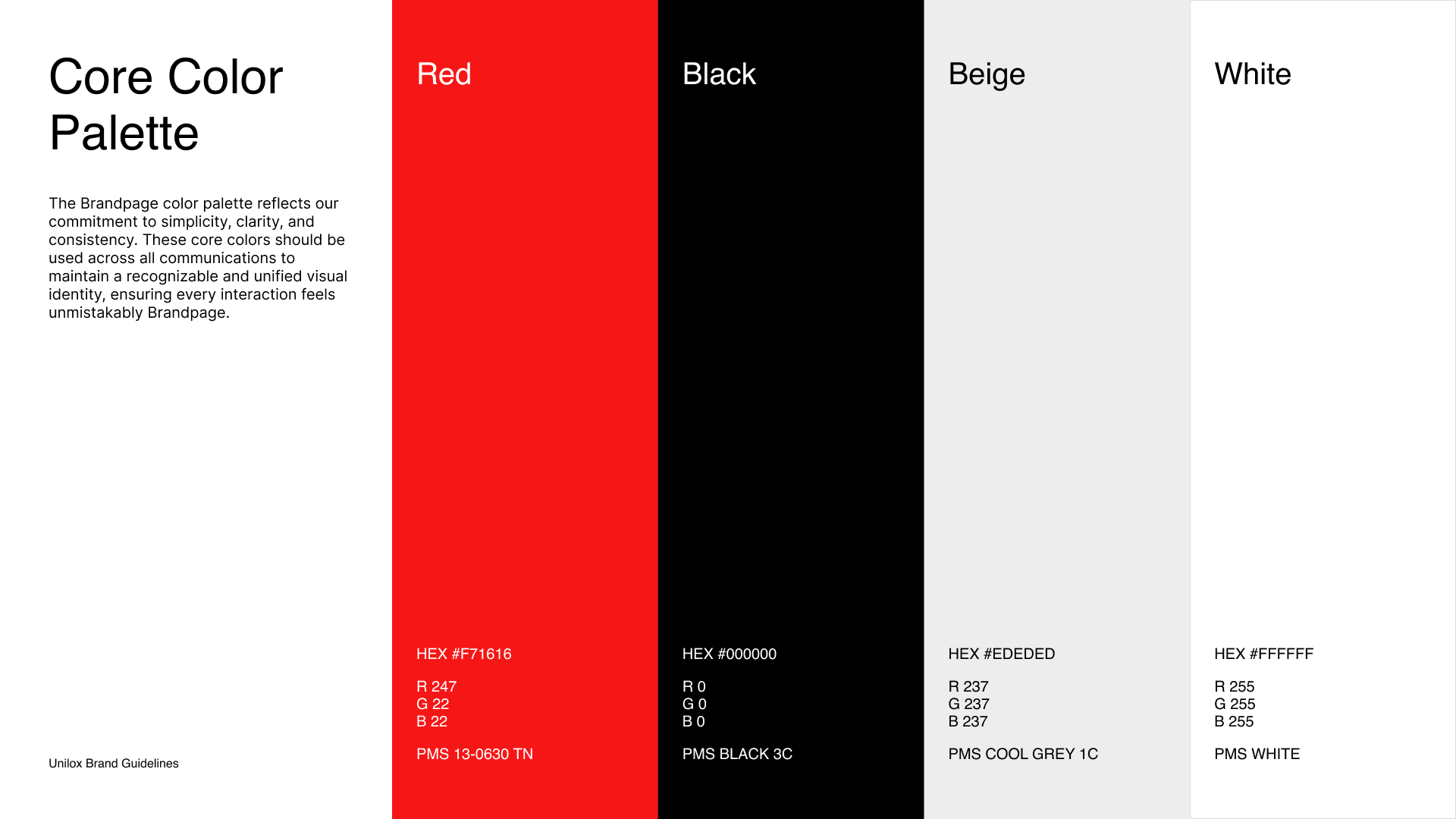 Core Color Palette